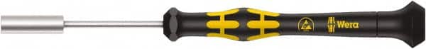 Wera - 5.5mm Solid Shaft ESD Nutdriver - Ergonomic Handle, 157mm OAL - Americas Industrial Supply