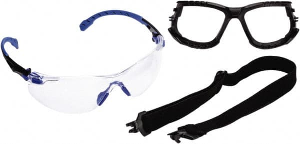 3M - Clear Lenses, Frameless Safety Glasses - Anti-Fog, Size Universal, Over the Glasses - Americas Industrial Supply