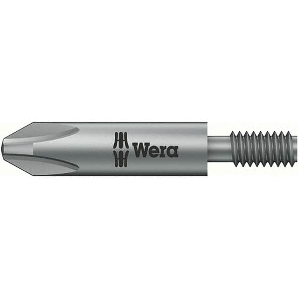 Wera - #1 Phillips Screwdriver Bit - M4 Drive, 1-1/4" OAL - Americas Industrial Supply