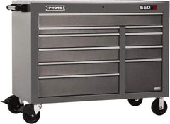 Proto - 10 Drawer Mobile Workstation - 50" Wide x 25-1/4" Deep x 41" High, Steel, Dual Black - Americas Industrial Supply