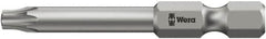 Wera - 1/4" Drive T25 Torx Plus Screwdriver Bit - 2" OAL, Tamper Resistant Bit - Americas Industrial Supply