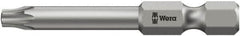 Wera - 1/4" Drive T27 Torx Plus Screwdriver Bit - 2" OAL, Tamper Resistant Bit - Americas Industrial Supply