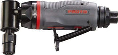 Proto - 1/4" Collet, Angle Handle, Angle Air Die Grinder - 23,000 RPM, Rear Exhaust, 2.7 CFM, 0.3 hp, 90 psi, 1/4" Inlet - Americas Industrial Supply