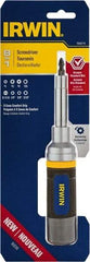 Irwin - 8-in-1 Mini-Ratchet Bit Screwdriver Kit - Phillips, Torx, Square, Nutdrivers, Ratcheting - Americas Industrial Supply