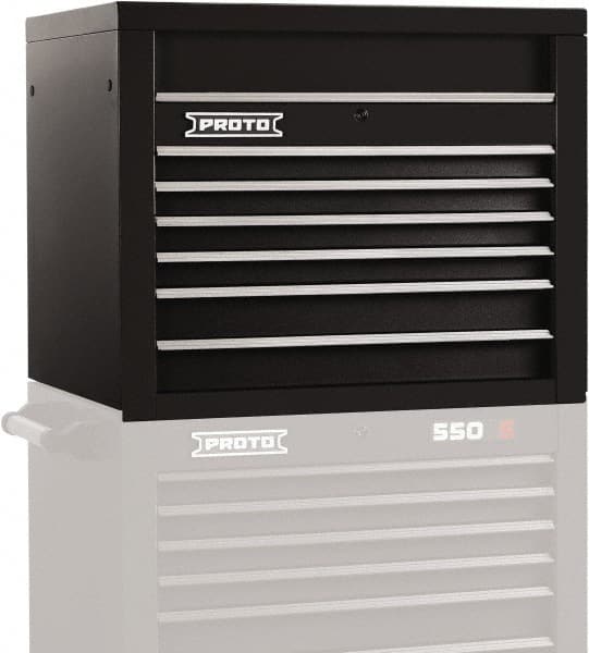 Proto - 6 Drawer Top Tool Chest - 34" Wide x 25-1/4" Deep x 27" High, Steel, Black - Americas Industrial Supply