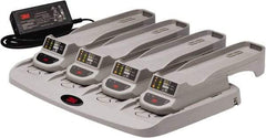 3M - 4-Station Battery Charger Kit & Power Supply - Gray/Black, For PAPR Systems, Compatible with 3M TR-630 & 3M TR-632 - Americas Industrial Supply