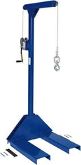 Vestil - 500 Lb Capacity, 77-1/4" Lift Pallet Truck Hoist - 1-7/8" Min Lift Height, 30" Fork Length x 7-5/8" Fork Width, 30" Overall Width - Americas Industrial Supply