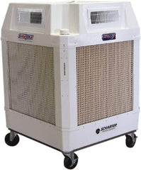 Schaefer Ventilation Equipment - 24 Gal Capacity, 1 hp, 2,460 & 1,660 CFM Evaporative Cooler - 13.7 Amp Rating, 115 Volts, 2 Speed - Americas Industrial Supply