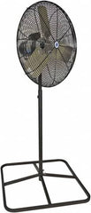 Schaefer Ventilation Equipment - 30" Blade, 1/2 hp, 8,500 & 9,600 CFM, Oscillating Industrial Circulation Fan - Pedestal, 2 Speed - Americas Industrial Supply