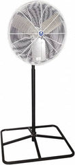 Schaefer Ventilation Equipment - 24" Blade, 1/4 hp, 3,800 & 5,280 CFM, Industrial Circulation Fan - Pedestal, 2 Speed - Americas Industrial Supply