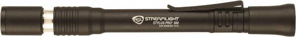 Streamlight - White LED Bulb, 65 Lumens, Mini Flashlight - Black Aluminum Body, 2 AAA Alkaline Batteries Included - Americas Industrial Supply