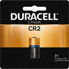 Duracell - Size CR2, Lithium, 1 Pack, Button & Coin Cell Battery - 3 Volts, Button Tab Terminal, CR17355, ANSI 5046LC Regulated - Americas Industrial Supply