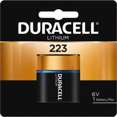 Duracell - Size 223A, Lithium, 1 Pack, Button & Coin Cell Battery - 6 Volts, Flat Terminal, CR-P2, ANSI 5024LC Regulated - Americas Industrial Supply