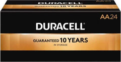Duracell - Size AA, Alkaline, 24 Pack, Standard Battery - 1.5 Volts, Button Tab Terminal, LR6, ANSI 15A Regulated - Americas Industrial Supply
