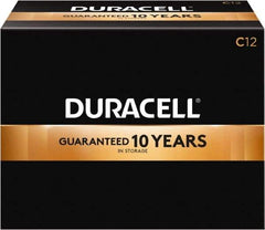 Duracell - Size C, Alkaline, 12 Pack, Standard Battery - 1.5 Volts, Button Tab Terminal, LR14, ANSI 14A Regulated - Americas Industrial Supply