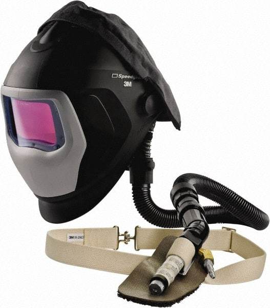 3M - Size Adjustable, Adjustable SAR System - Hard Hat with Face Shield Headgear, Welding Window, Auto Darkening Filter, Use for Welding - Americas Industrial Supply
