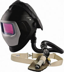 3M - Size Adjustable, Adjustable SAR System - Hard Hat with Face Shield Headgear, Welding Window, Auto Darkening Filter, Use for Welding - Americas Industrial Supply