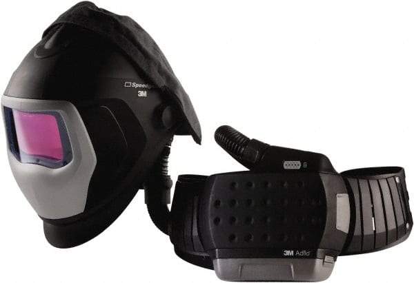 3M - Size Adjustable, Adjustable PAPR System - Hard Hat with Face Shield Headgear, Welding Window, Auto Darkening Filter, Use for Welding - Americas Industrial Supply