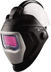 3M - 4.2" Window Width x 2.1" Window Height, 5, 8 to 13 Shade Auto-Darkening Lens, Front Lift Welding Helmet with Hard Hat - Black PPA - Americas Industrial Supply