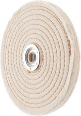 Value Collection - 6" Diam x 1/2" Thick Unmounted Buffing Wheel - 50 Ply, Polishing, 1" Arbor Hole, Hard Density - Americas Industrial Supply