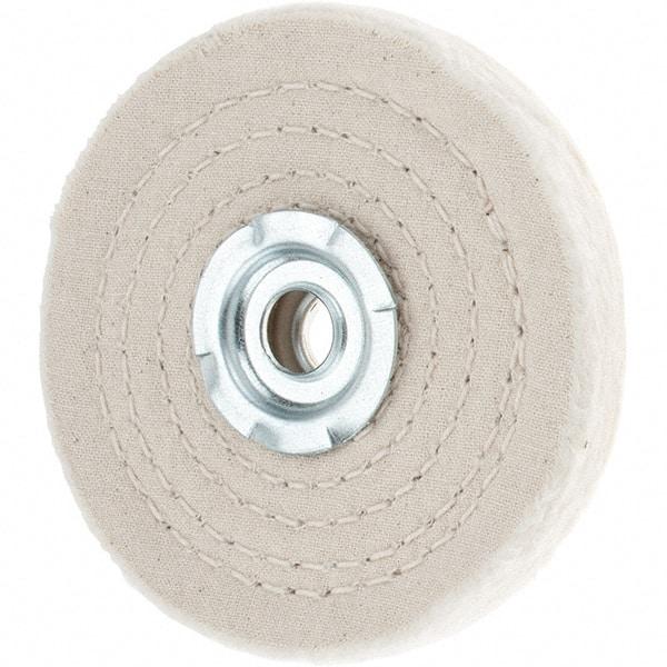 Value Collection - 4" Diam x 1/2" Thick Unmounted Buffing Wheel - 50 Ply, Polishing, 1" Arbor Hole, Hard Density - Americas Industrial Supply