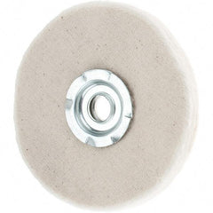 Value Collection - 4" Diam x 1/4" Thick Unmounted Buffing Wheel - 20 Ply, Polishing, 1" Arbor Hole, Soft Density - Americas Industrial Supply