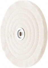 Value Collection - 8" Diam x 1/2" Thick Unmounted Buffing Wheel - 50 Ply, Polishing, 1" Arbor Hole, Medium Density - Americas Industrial Supply