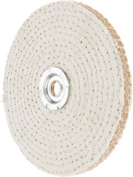 Value Collection - 6" Diam x 3/8" Thick Unmounted Buffing Wheel - 40 Ply, Polishing, 1" Arbor Hole, Hard Density - Americas Industrial Supply