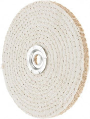 Value Collection - 6" Diam x 3/8" Thick Unmounted Buffing Wheel - 40 Ply, Polishing, 1" Arbor Hole, Hard Density - Americas Industrial Supply