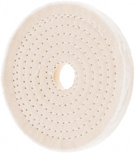 Value Collection - 6" Diam x 1/2" Thick Unmounted Buffing Wheel - 50 Ply, Polishing, 1" Arbor Hole, Hard Density - Americas Industrial Supply