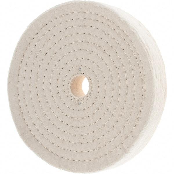 Value Collection - 8" Diam x 1" Thick Unmounted Buffing Wheel - 80 Ply, Polishing, 1" Arbor Hole, Hard Density - Americas Industrial Supply