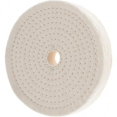 Value Collection - 8" Diam x 1" Thick Unmounted Buffing Wheel - 80 Ply, Polishing, 1" Arbor Hole, Hard Density - Americas Industrial Supply