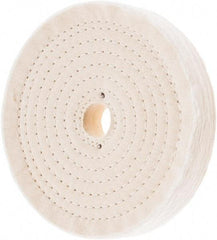 Value Collection - 7" Diam x 1" Thick Unmounted Buffing Wheel - 80 Ply, Polishing, 1" Arbor Hole, Hard Density - Americas Industrial Supply