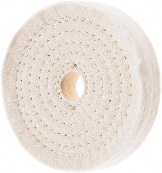 Value Collection - 6" Diam x 1" Thick Unmounted Buffing Wheel - 80 Ply, Polishing, 1" Arbor Hole, Hard Density - Americas Industrial Supply