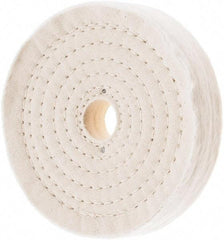 Value Collection - 6" Diam x 1" Thick Unmounted Buffing Wheel - 80 Ply, Polishing, 1" Arbor Hole, Hard Density - Americas Industrial Supply