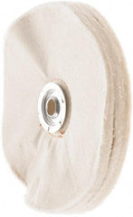 Value Collection - 6" Diam x 1/2" Thick Unmounted Buffing Wheel - 50 Ply, Polishing, 1" Arbor Hole, Soft Density - Americas Industrial Supply