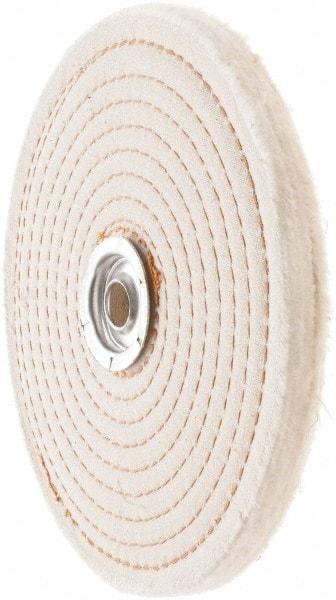 Value Collection - 6" Diam x 1/2" Thick Unmounted Buffing Wheel - 50 Ply, Polishing, 1" Arbor Hole, Hard Density - Americas Industrial Supply