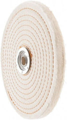 Value Collection - 6" Diam x 1/2" Thick Unmounted Buffing Wheel - 50 Ply, Polishing, 1" Arbor Hole, Hard Density - Americas Industrial Supply