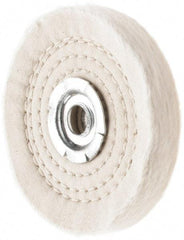 Value Collection - 4" Diam x 1/2" Thick Unmounted Buffing Wheel - 50 Ply, Polishing, 1" Arbor Hole, Hard Density - Americas Industrial Supply