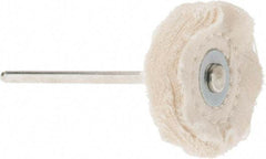 Value Collection - 1" Diam x 3/8" Thick, Hard Mounted Polishing Wheel - 0 Ply, 3/32" Shank Diam - Americas Industrial Supply