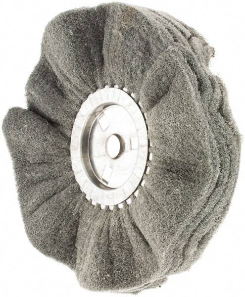 Value Collection - 10" Diam x 4" Thick, Soft Mounted Polishing Wheel - 2 Ply, Fine Grade, 3/4" Shank Diam - Americas Industrial Supply