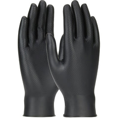 ‎67-246/L Disposable Gloves - Ambi-Dex Grippaz Industrial - Black - 6 Mil Nitrile - Fish Scale - 50/Box - Exact Industrial Supply