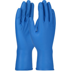‎67-308/M Disposable Gloves - Ambi-Dex Grippaz Food Plus - Blue - 8 Mil Nitrile - Fish Scale Grip - 48/Bg - Exact Industrial Supply