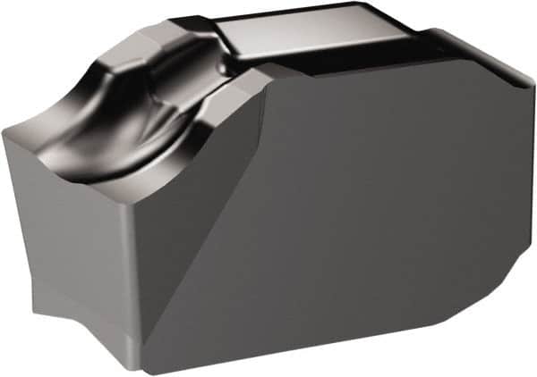 Sandvik Coromant - QDJ CM 1105 Grade, 0.1969" Cutting Width, Carbide Cutoff Insert - 0.0079" Cnr Rad, TiAlN Coated - Americas Industrial Supply
