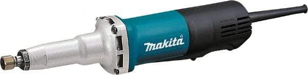 Makita - 1/4" Collet, 29,000 RPM, Inline Handle Electric Die Grinder - 120 Volts, 6.6 Amps, 8.2' Cord - Americas Industrial Supply