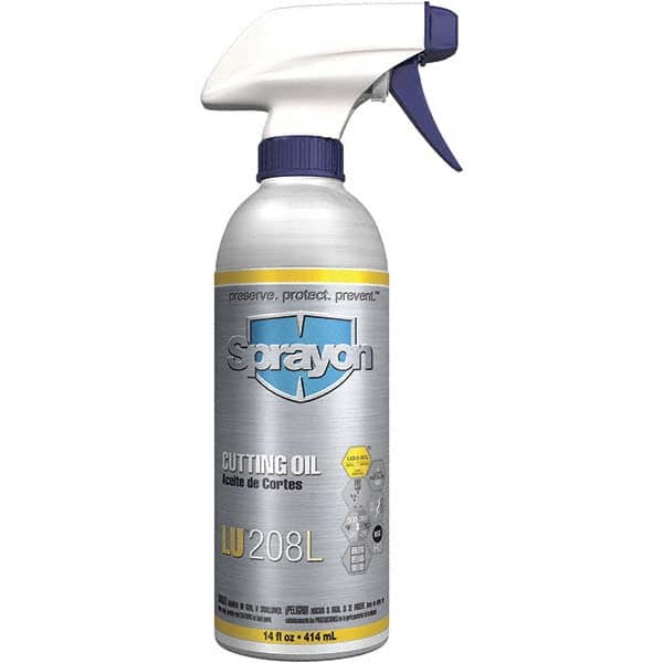 Sprayon - Sprayon, 14 oz Bottle Cutting Fluid - Straight Oil, For Drilling, Cutting, Threading, Sawing, Reaming, Broaching, Grinding - Americas Industrial Supply