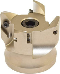 Millstar - 4 Inserts, 66mm Cut Diam, 27mm Arbor Diam, Indexable Square-Shoulder Face Mill - 0/90° Lead Angle, 60mm High, VCGT Insert Compatibility, Series ASMN - Americas Industrial Supply