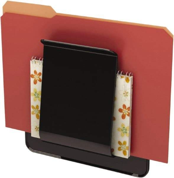 Deflect-o - 9-1/4" Wide x 10-5/8" High x 1-3/4" Deep Plastic Wall File - 1 Compartment, Black - Americas Industrial Supply