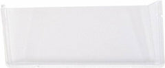 Deflect-o - 17-1/2" Wide x 6-1/2" High x 3" Deep Plastic Wall File - 1 Compartment, Clear - Americas Industrial Supply