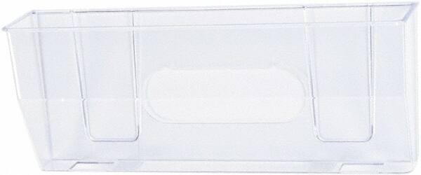 Deflect-o - 15" Wide x 6-3/8" High x 3" Deep Plastic Wall File - 1 Compartment, Clear - Americas Industrial Supply